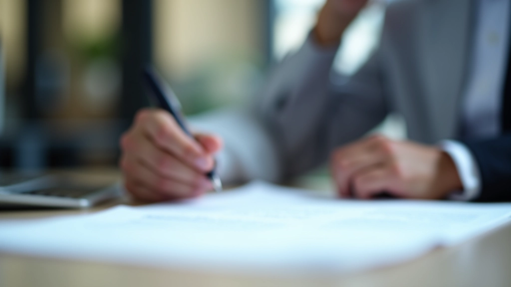 Profissional analisando documentos com expressão preocupada, caneta em mão sobre papéis de contrato