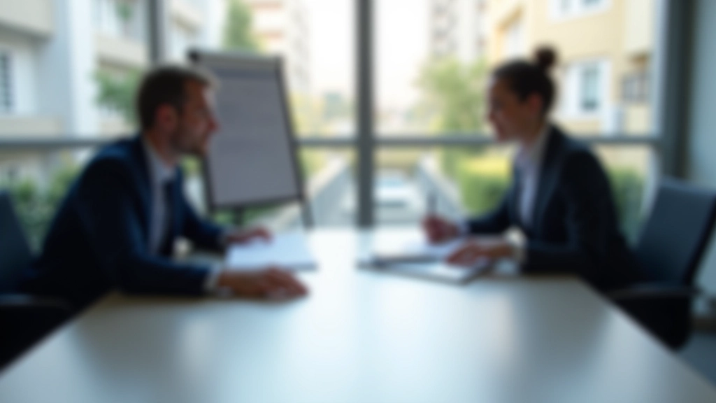 Empresários em reunião de negócios discutindo cláusulas contratuais importantes